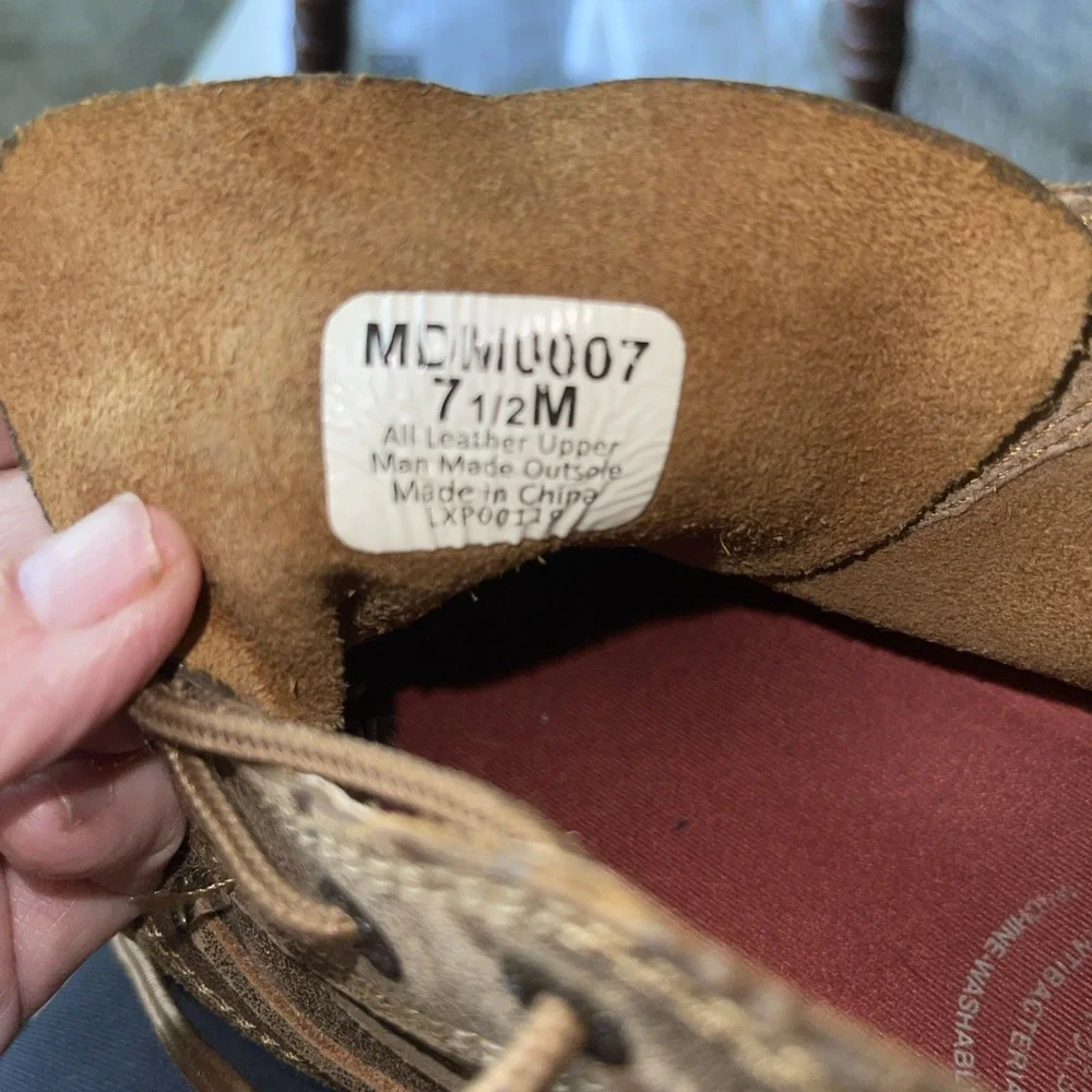 Men's 7.5 M Twisted X Chukka Boots Brown Leather Moc Toe Driving Lace Up MDM0007
